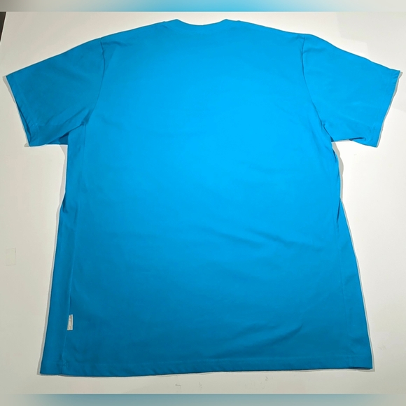 Nike Dri-Fit Cotton T-Shirt Blue Turquoise Silver Training 336494-424 Men Large - Picture 4 of 6